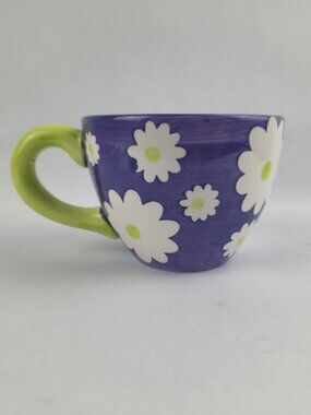 Vintage Lady Jayne Ltd Daisy Mug, Purple, White, Green, Jumbo, 2003, Coffee, Tea